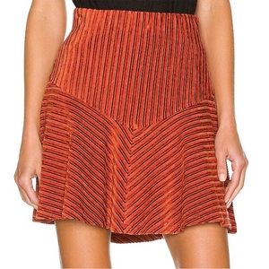 Free People Velvet Mini Skirt